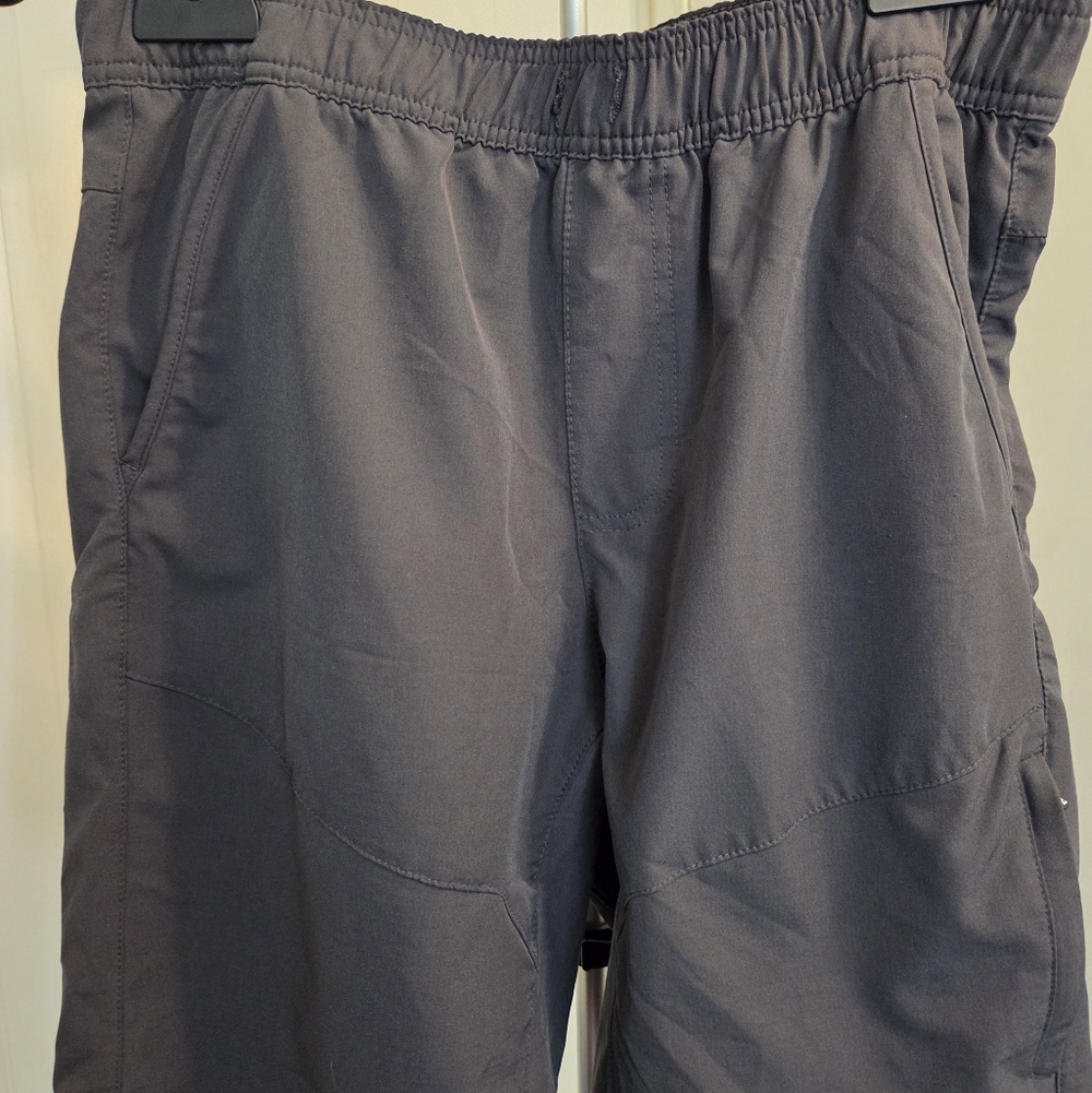 Gray Elastic Waist Shorts
